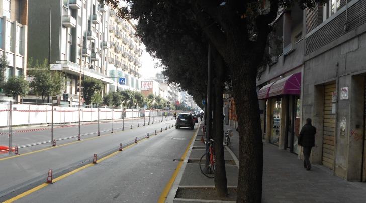 Lavori di pedonalizzazione in corso Vittorio