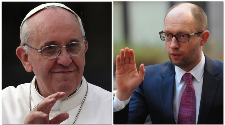 Papa Francesco - Arseniy Yatsenyuk