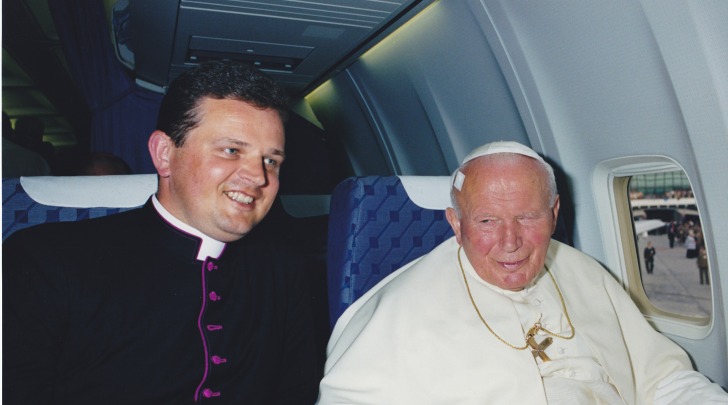 Don Pawel Ptasznik e Giovanni Paolo II