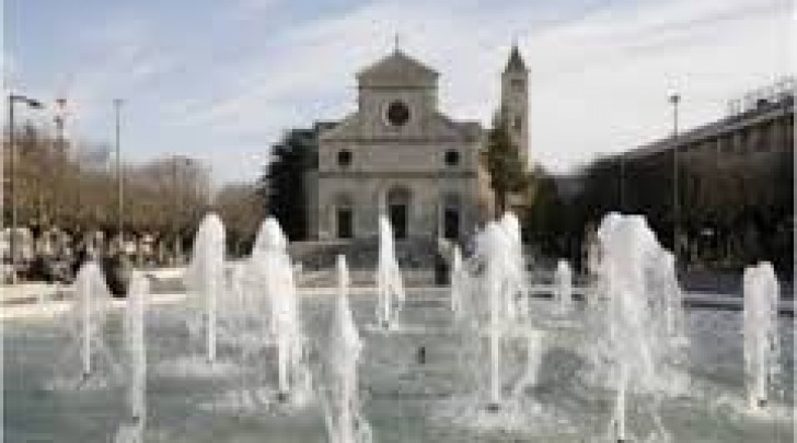La fontana nel centro di Avezzano