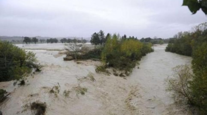 Il Saline durante il maltempo