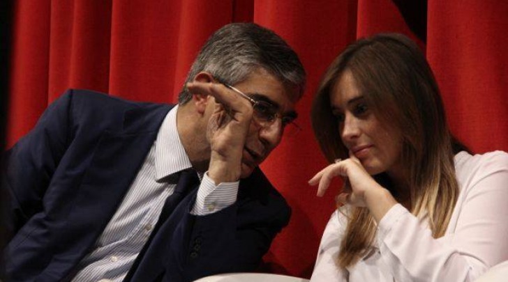 Luciano D'Alfonso e Mariaelena Boschi