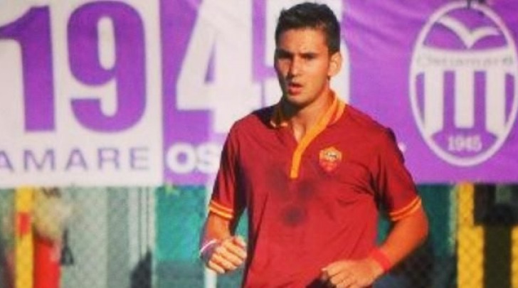 Deian Boldor con la maglia della Primavera della Roma