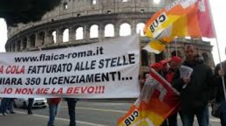 Manifestazione roma coca cola