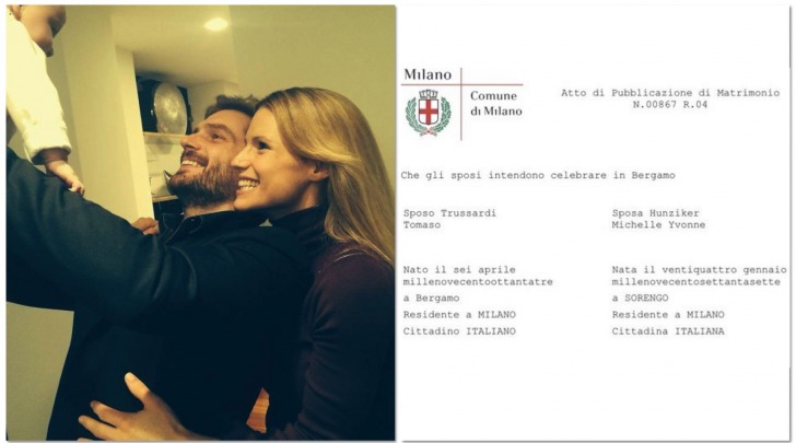 Michelle Hunziker e Tomaso Trussardi matrimonio