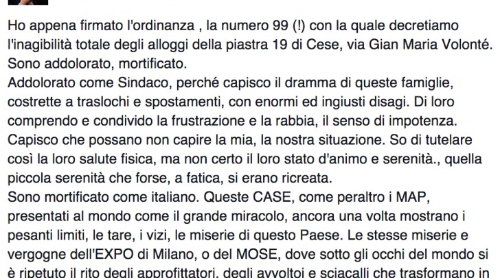 Massimo Cialente Facebook