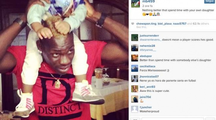 Mario Balotelli con Pia