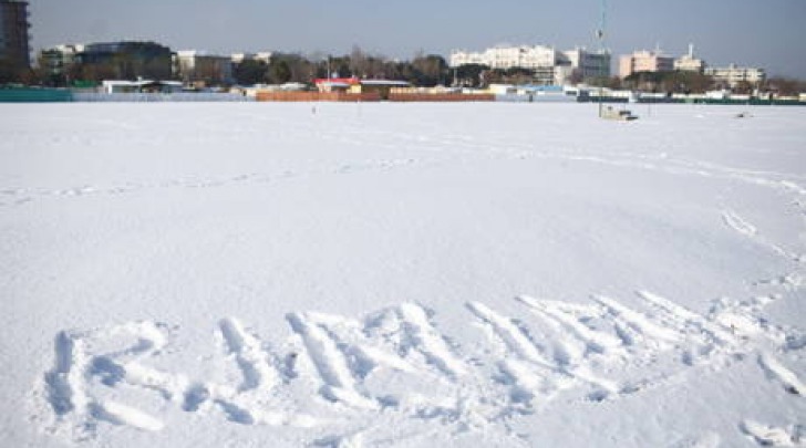 Rimini spiaggia neve