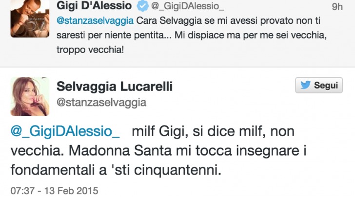 Gigi D'Alessio e Selvaggia Lucarelli