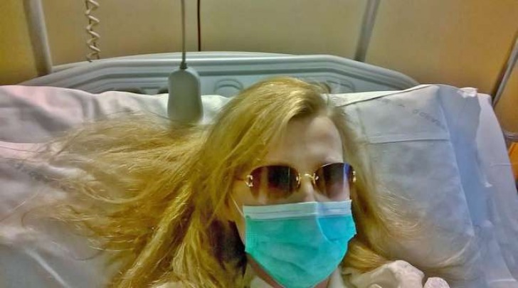 Maurizia Paradiso in ospedale