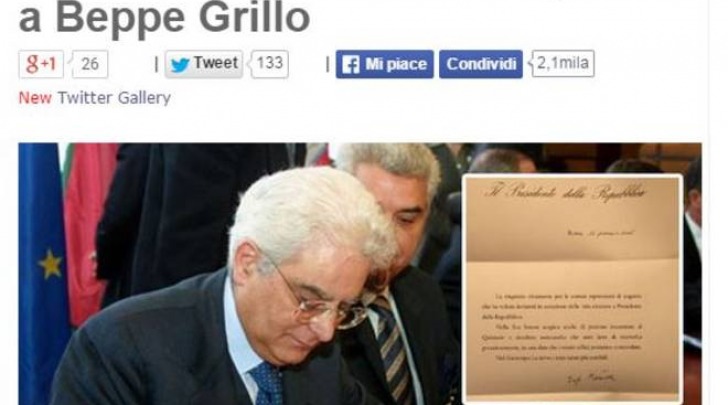 Mattarella-Grillo, il carteggio pubblicato dal leader Cinque Stelle