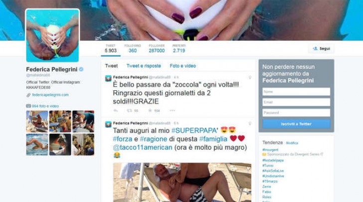 Il post di Federica Pellegrini (Twitter)