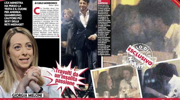 Giorgia Meloni e Andrea Giambruno (Novella 2000)