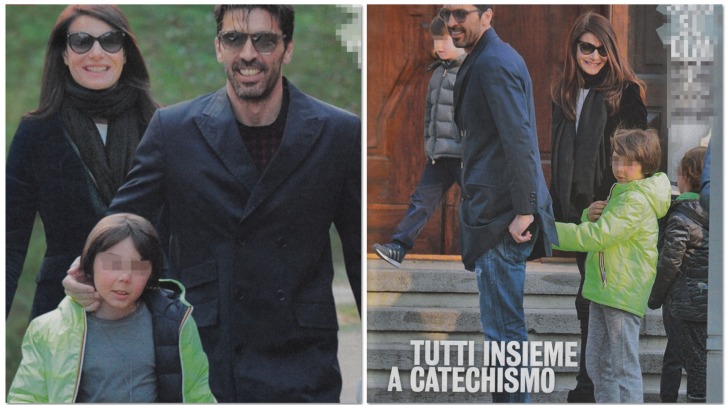 Gigi Buffon, Ilaria D'Amico e Louis Thomas 