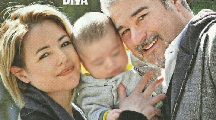 Pino Insegno, Alessia Navarro e il figlio Alessandro (Diva e donna)