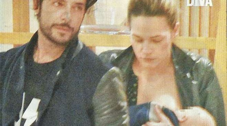 Laura Chiatti col figlio Enea e il marito Marco Bocci a Roma (Diva e donna)