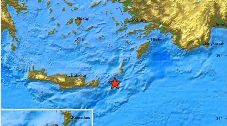 Terremoto al largo delle coste di Creta