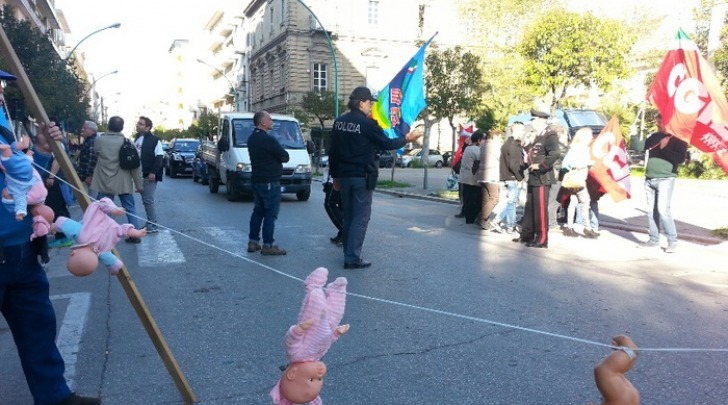 Manifestazione punto nascita-foto ansa