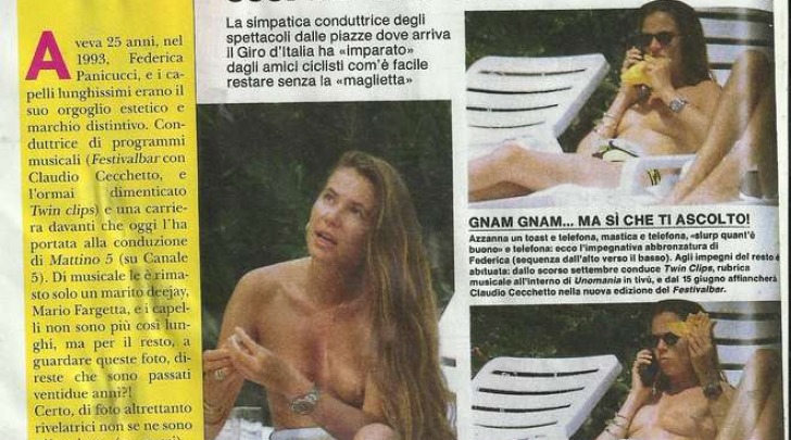 Federica Panicucci in topless a 25 anni (Novella2000)