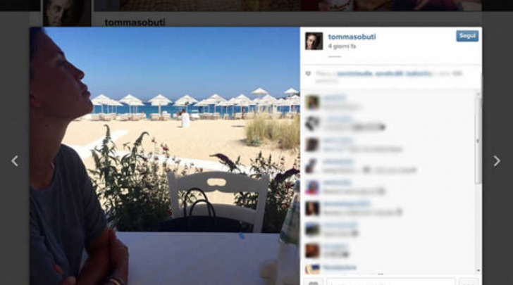 La foto di Claudia Galanti sul profilo Instagram di Tommaso Buti