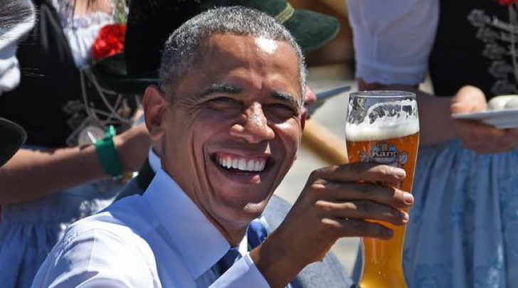 Obama con la birra