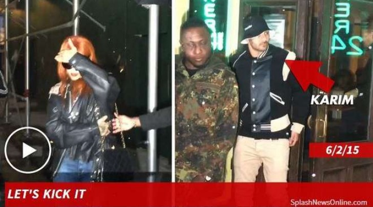 Rihanna, flirt con Karim Benzema
