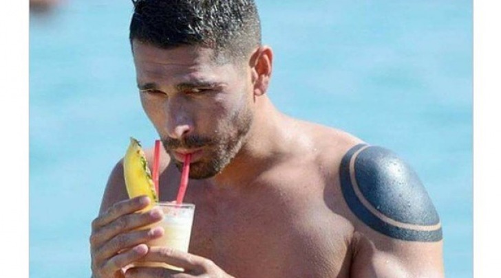 Marco Borriello al mare su instagram