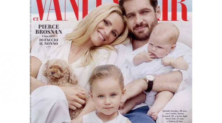 Michelle Hunziker e Tomaso Trussardi con Sole e Celeste