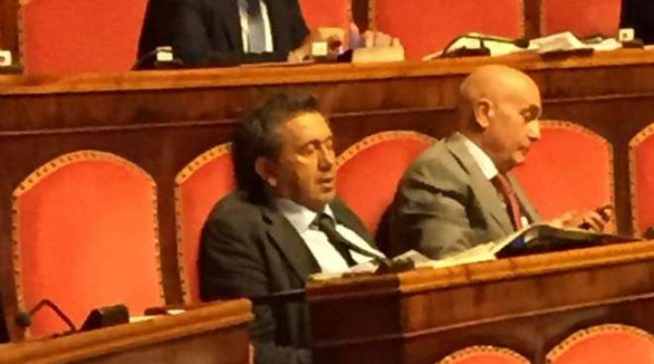 Antonio Azzollini dorme al Senato