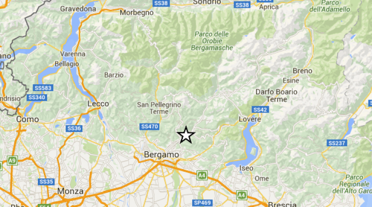 terremoto a Bergamo