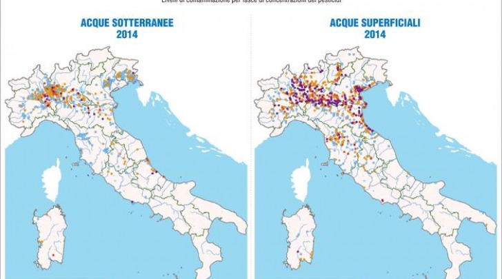 Acque sotterranee 2014 - Livelli di contaminazione