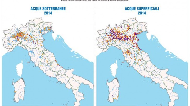 Acque sotterranee 2014 - Livelli di contaminazione