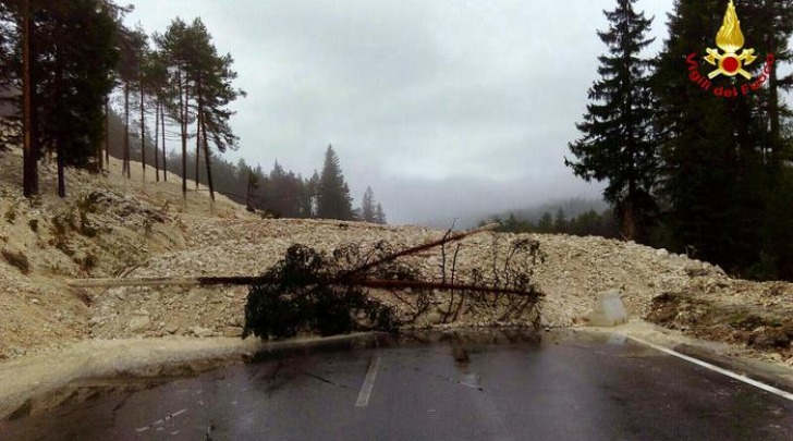 Frana vicino a Cortina