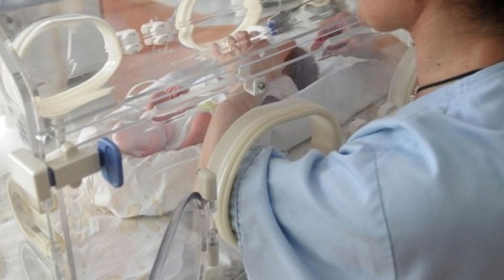 neonato in incubatrice