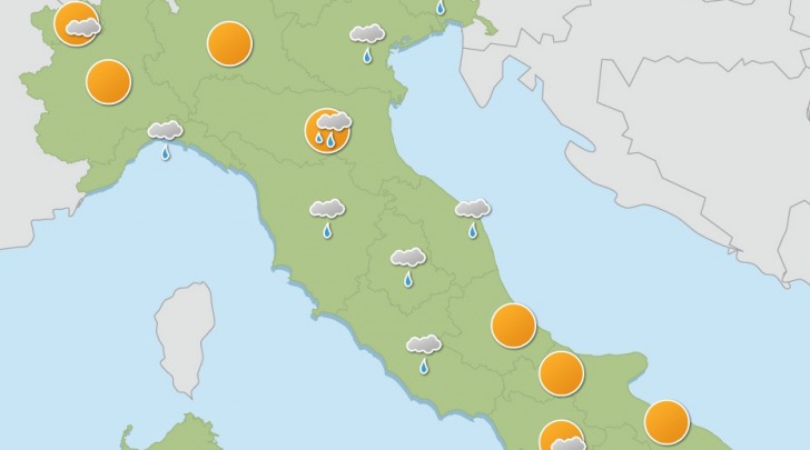 Caldo e sole al Sud, pioggia al nord