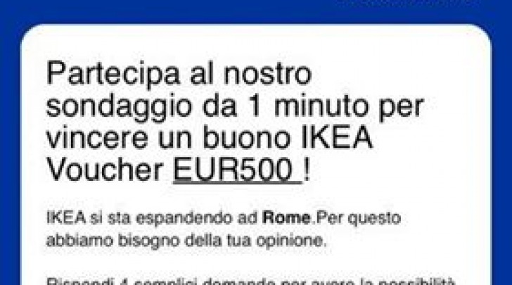 Sondaggio truffa IKEA