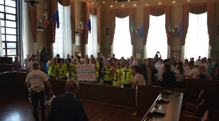 la protesta a Pescara