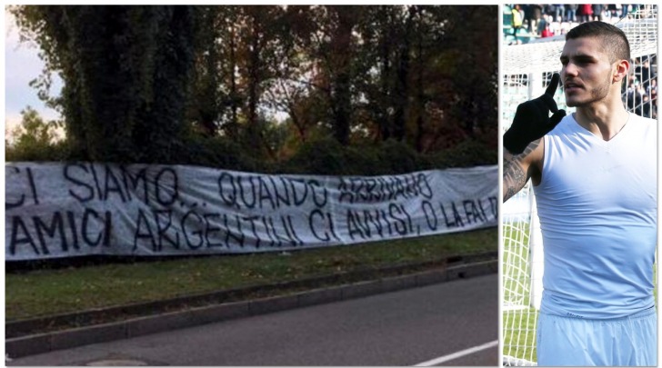 Striscione per Icardi