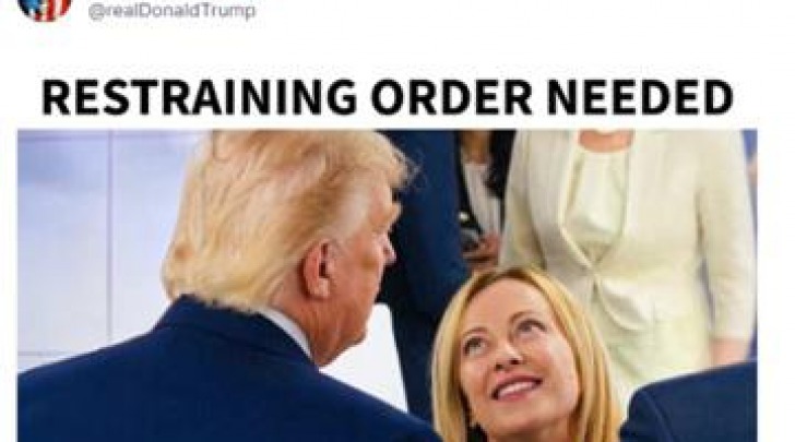 il meme di Trump con Meloni