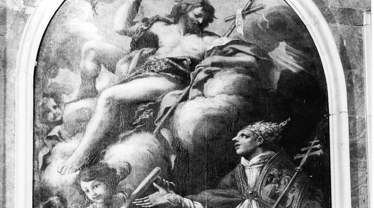 tela di Lorenzo Berrettini dedicata a Celestino V