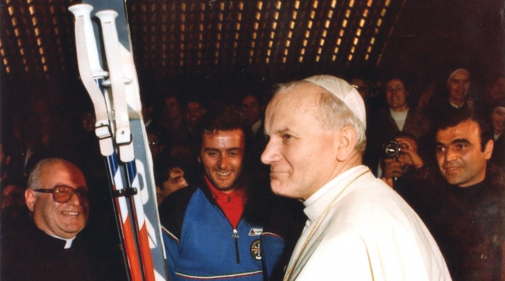 Giovanni Paolo II a Roccaraso con gli sci 13/12/1978