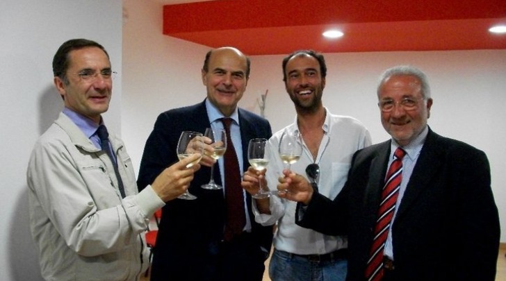 Bersani con Mazzetti, Di Benedetto e Mariotti