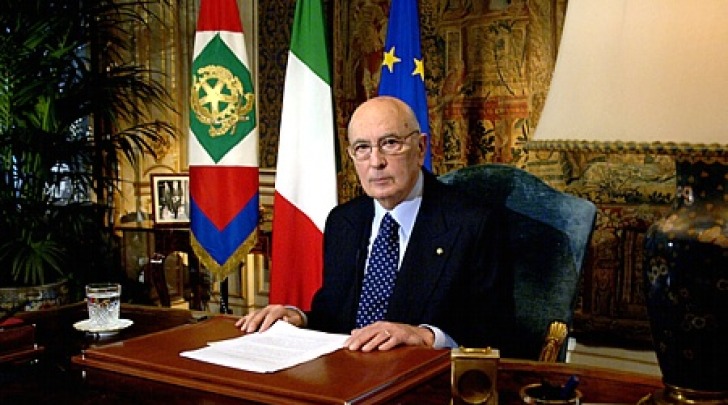 Il presidente della Repubblica Giorgio Napolitano