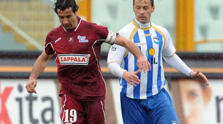 Luca Tognozzi, in Pescara-Reggina dello scorso anno