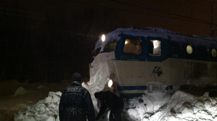 Treno bloccato a Tagliacozzo