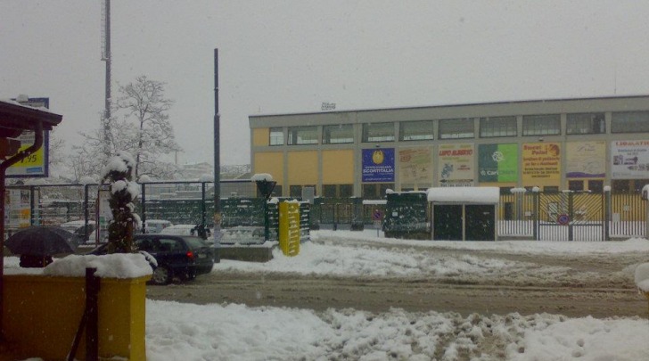La neve allo Stadio "Guido Angelini"