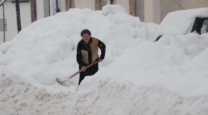 La neve a Trasacco (foto Antonio Oddi)