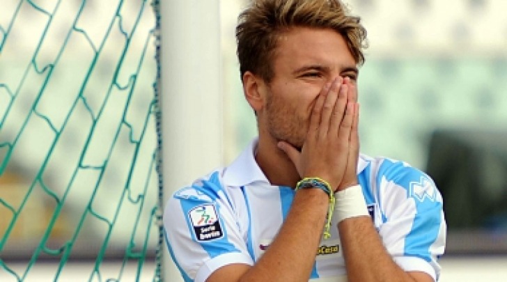 Ciro Immobile, evidentemente rammaricato per una gara andata male