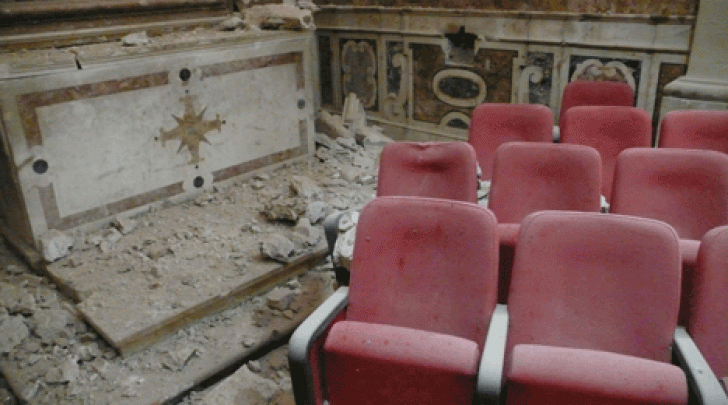 Teatro San Filippo dopo sisma 2009