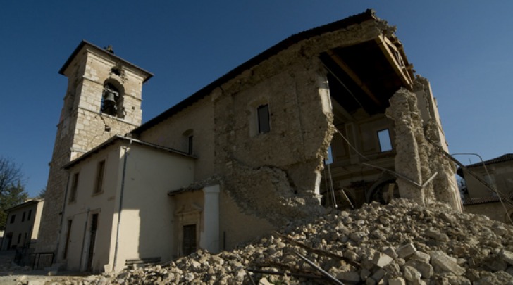 Chiesa di Villa Sant'Angelo dopo il 6 aprile 2009